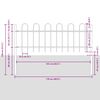 vidaXL Garden Fence 2 pcs Grey 11.15 x 2.62 ft Powder-coated Steel