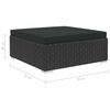 vidaXL Garden Lounge Set Black PE Rattan Large Modular Garden Seating
