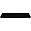 vidaXL Wall Shelf Set of 2 High gloss black Honeycomb MDF, metal