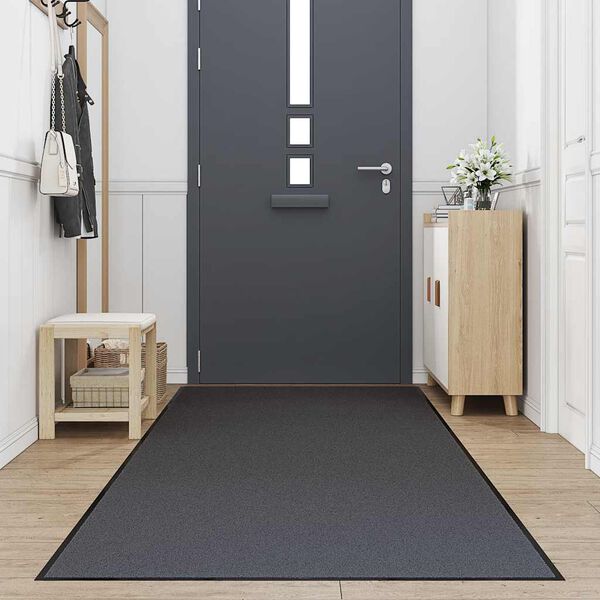 vidaXL Doormat Anthracite Polypropylene and PVC Extra Long Non-slip