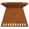 vidaXL Fire Pit Brown 60 x 60 x 50 cm Weathering steel