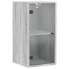 vidaXL Wall Cabinet Grey Sonoma Engineered wood, glass Medium