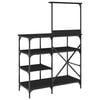 vidaXL Baker's Rack Black 35.4"x15.7"x52" Engineered Wood and Metal
