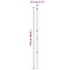 vidaXL Fence Post Other 52 pcs Grey 1.26 x 1.26 x 66.93 in Steel