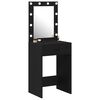vidaXL Dressing Table Black oak 50 x 41 x 135 cm Engineered wood
