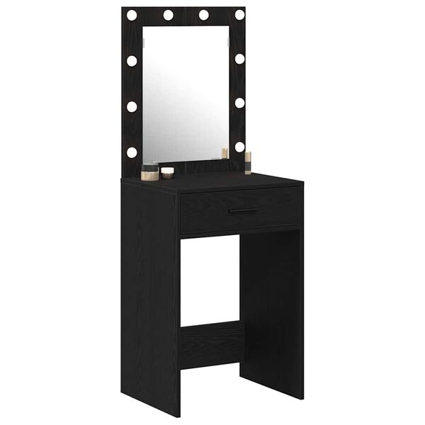 vidaXL Dressing Table Black oak 50 x 41 x 135 cm Engineered wood