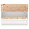 vidaXL Storage Box White Solid pine wood Large Storage Box Rectangular