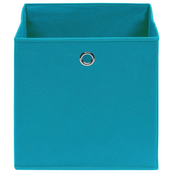vidaXL Storage Box Set of 10 Baby blue Non-woven fabric (100% polyester)