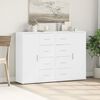 vidaXL Sideboard White Engineered Wood Sideboard Rectangular Modern