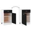 vidaXL Drawer Bottom Cabinet Black Engineered Wood 19.7 x 18.1 x 32.1 in