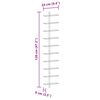 vidaXL Wall-mounted Wine Racks for 20 Bottles 2 pcs Black Metal