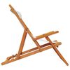 vidaXL Folding Beach Chair Set of 2 Cream Eucalyptus wood, Polyester