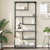 vidaXL Bookcase Grey Sonoma Engineered wood, metal Bookcase Rectangular