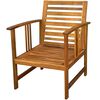 vidaXL Garden Table And Chairs Brown Solid Acacia Wood Medium