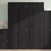 vidaXL Storage Cabinet Black Engineered Wood Tall Storage Cabinet