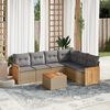 vidaXL Garden Sofa Set Beige and Light Grey