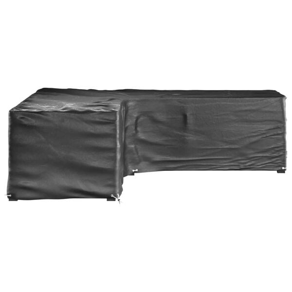 vidaXL Garden Furniture Cover Set of 2 Black Polyethylene