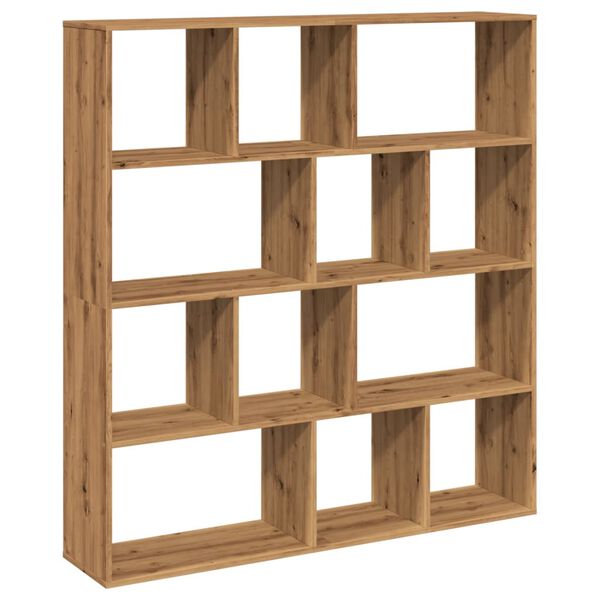 vidaXL Book Cabinet Artisian Oak Engineered Wood 52 x 11.4 x 55.7 in