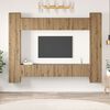 vidaXL TV Cabinet Set 10 pcs Artisan Oak 12.01 x 11.81 x 35.43 in