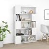 vidaXL Book Cabinet Room Divider White Engineered wood 39.4x9.4x61.0 in