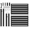 vidaXL Patio Gate Lockable Black 39.4x39.4" Aluminium