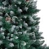 vidaXL Christmas Tree Green and white PVC, steel