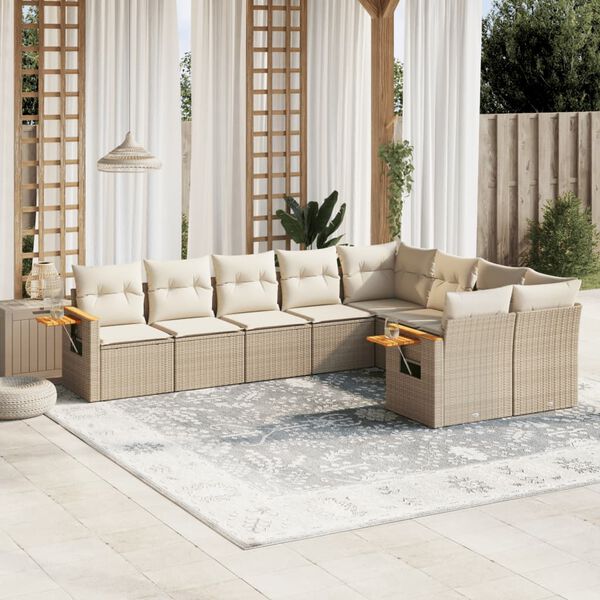vidaXL Outdoor Sofa Set Beige