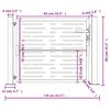 vidaXL Garden Gate Anthracite 39.4x29.5" Steel Square Design