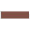 vidaXL Side Awning Brown Polyester 55.1 x 197.0 in Retractable