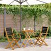 vidaXL Bistro Set Black Solid acacia wood, Polypropylene Compact