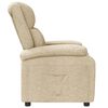 vidaXL Recliner Chair Cream Fabric Standard Adjustable Armrests