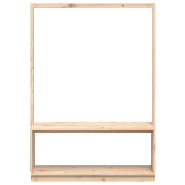 vidaXL Clothes Rack Natural Pine Solid pine wood (untreated) Compact