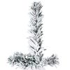 vidaXL Artificial Half Christmas Tree Green and white PVC, steel