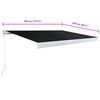 Awning Manual White 137.80" x 98.43" Metal