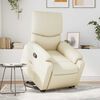 vidaXL Stand Up Massage Recliner Chair Cream Faux leather, metal, wood