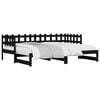vidaXL Day Bed Black Solid pine wood Double