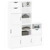 vidaXL Side Cabinet White Solid pine wood, engineered wood Medium