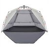 vidaXL Beach Tent 3-Person Gray Quick Release Waterproof