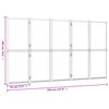 vidaXL 5-Panel Room Divider Cream White 137.8"x70.9"