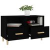 vidaXL TV Cabinet Black Engineered wood TV Cabinet Rectangular