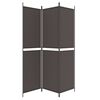 vidaXL 3-Panel Room Divider Brown 59.1"x78.7" Fabric