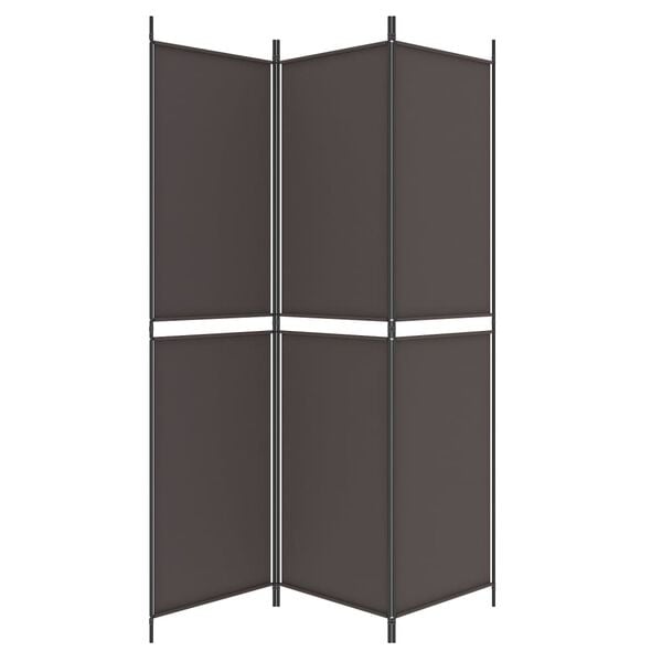 vidaXL 3-Panel Room Divider Brown 59.1"x78.7" Fabric