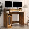 vidaXL Desk Smoked oak Engineered wood Medium Desk Rectangular