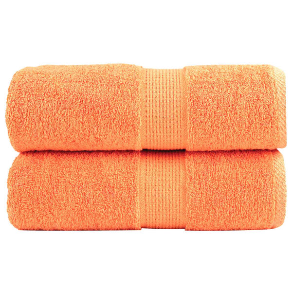 vidaXL Soap Towel Set of 2 Orange 100% Cotton 11.8 x 11.8 in