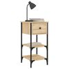 vidaXL Bedside Cabinet Set of 2 Sonoma Oak Engineered wood Medium