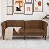vidaXL Sofa Brown Faux suede leather (100% polyester), plywood, solid wood