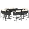 vidaXL Patio Dining Set Set of 8 Beige