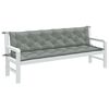 vidaXL Garden Bench Cushion Melange Light Grey 100% Polyester