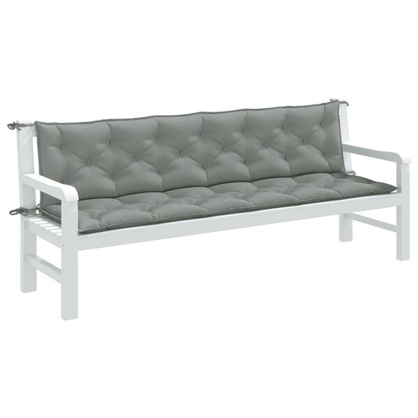 vidaXL Garden Bench Cushion Melange Light Grey 100% Polyester