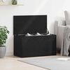 vidaXL Storage Box Black Oak 33.07 x 16.54 x 18.11 in Engineered Wood